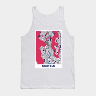 Seattle - United States MilkTea City Map Tank Top